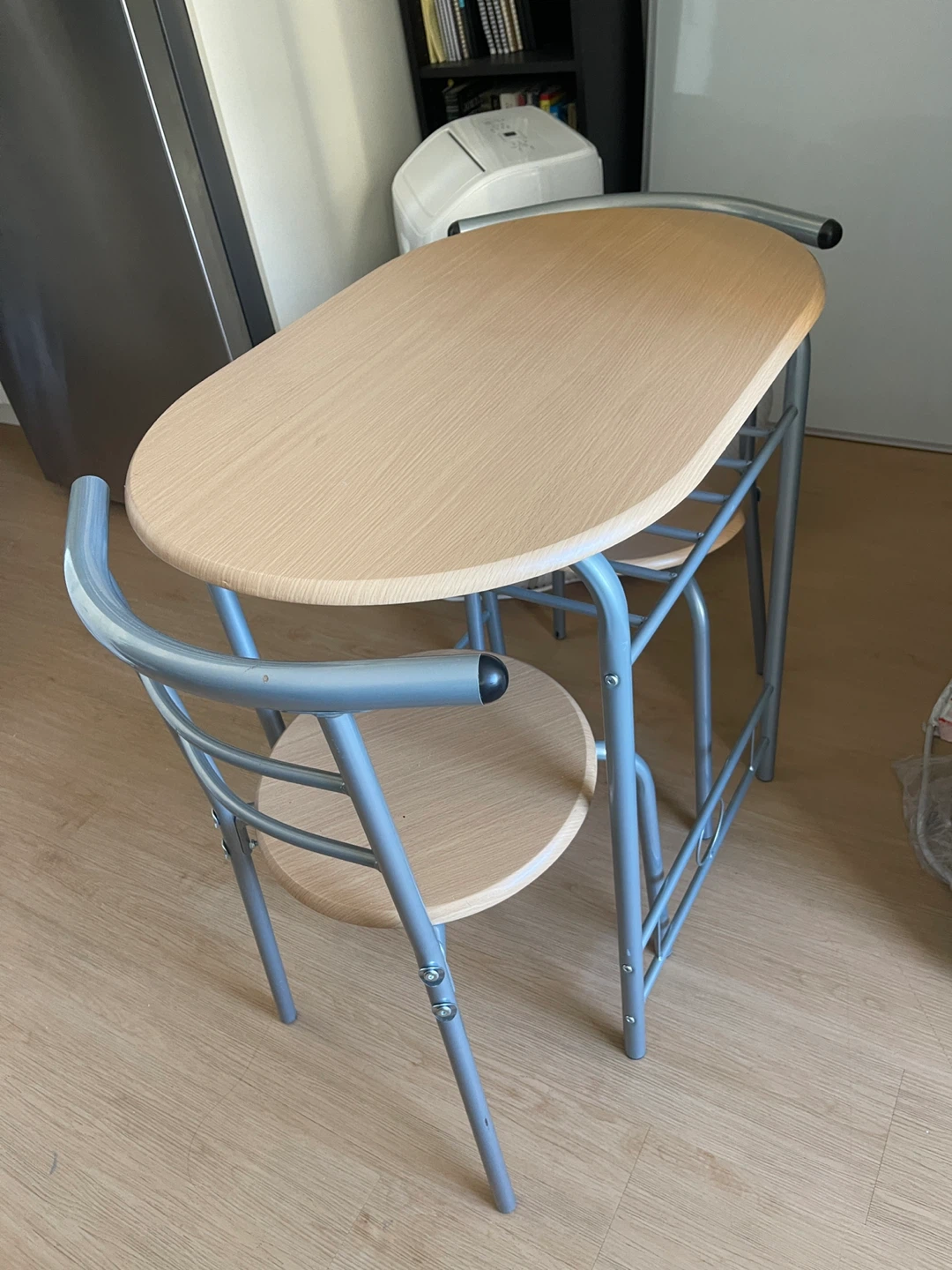 Dining Table with Two Chairs - Light Wood - photo 2