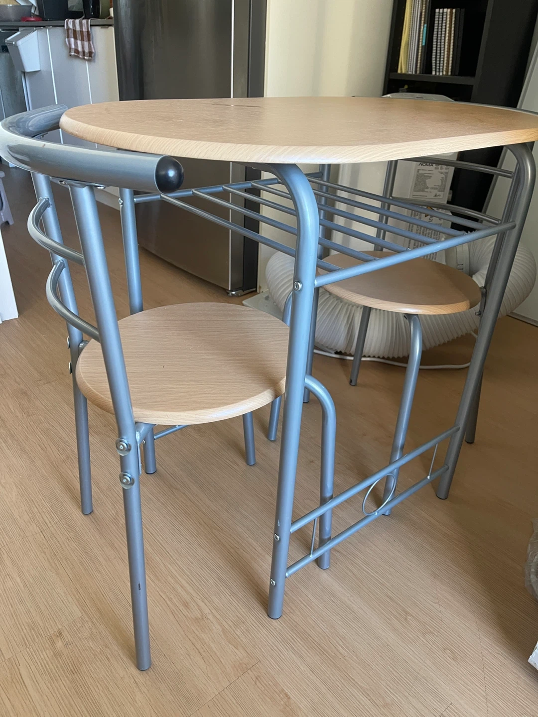 Dining Table with Two Chairs - Light Wood - photo 3
