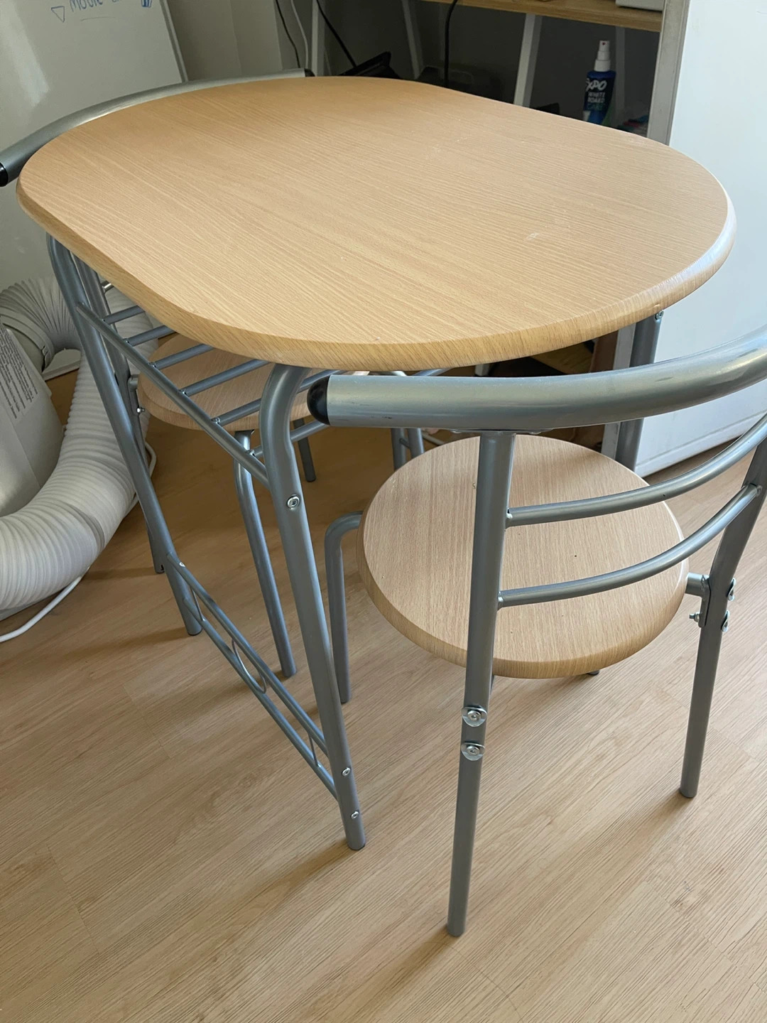 Dining Table with Two Chairs - Light Wood - photo 4