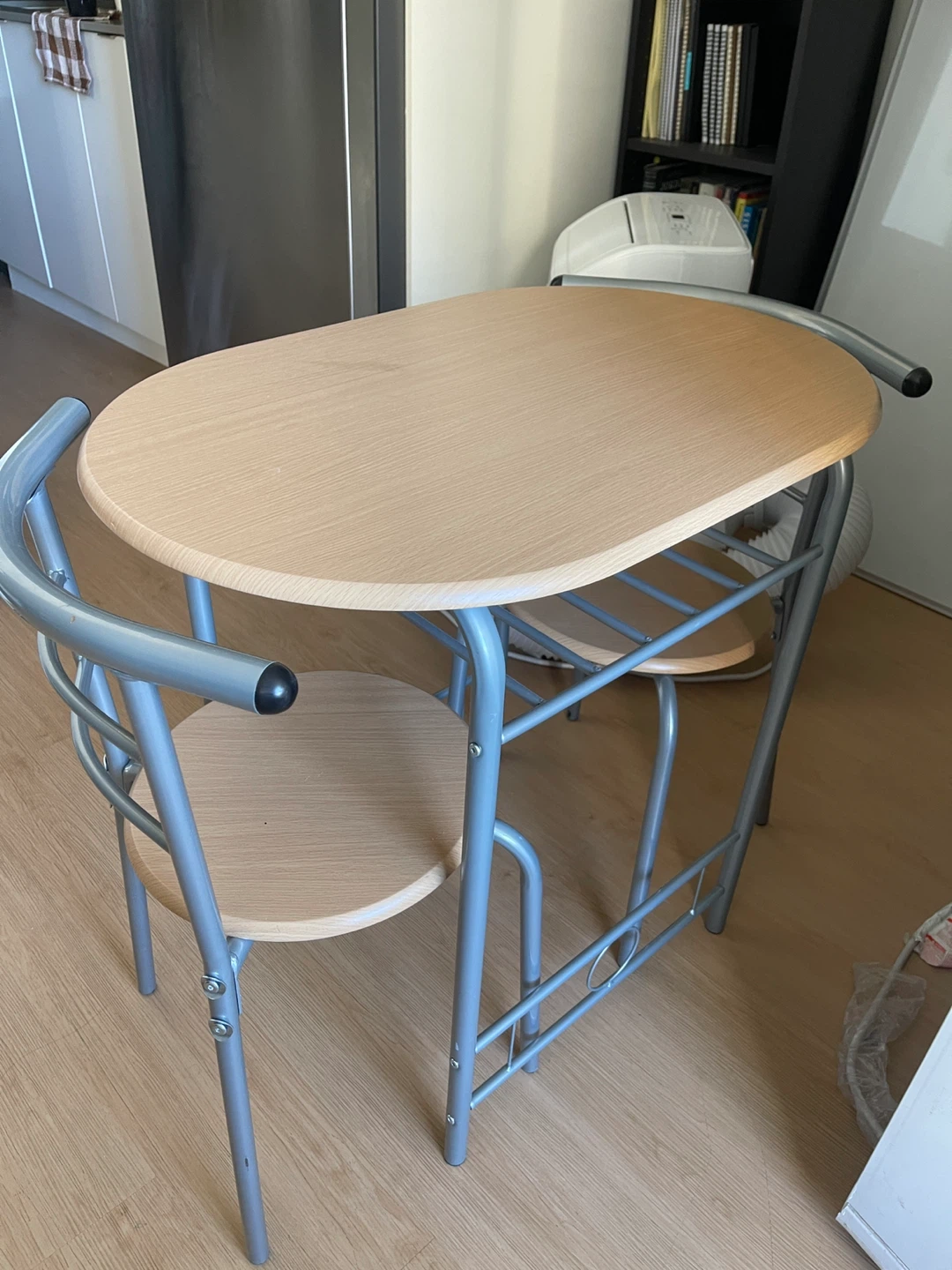 Dining Table with Two Chairs - Light Wood