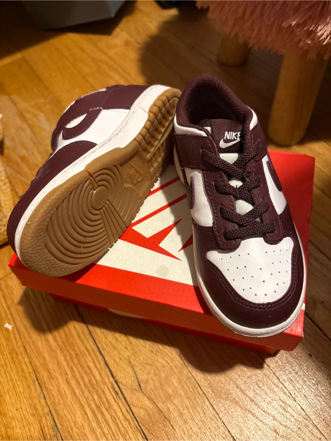 Nike Dunk Low Toddler Shoes - Brown/White - photo 2