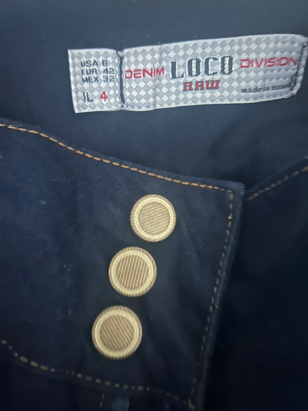 Loco Denim Raw Jeans, Size 6 - photo 2