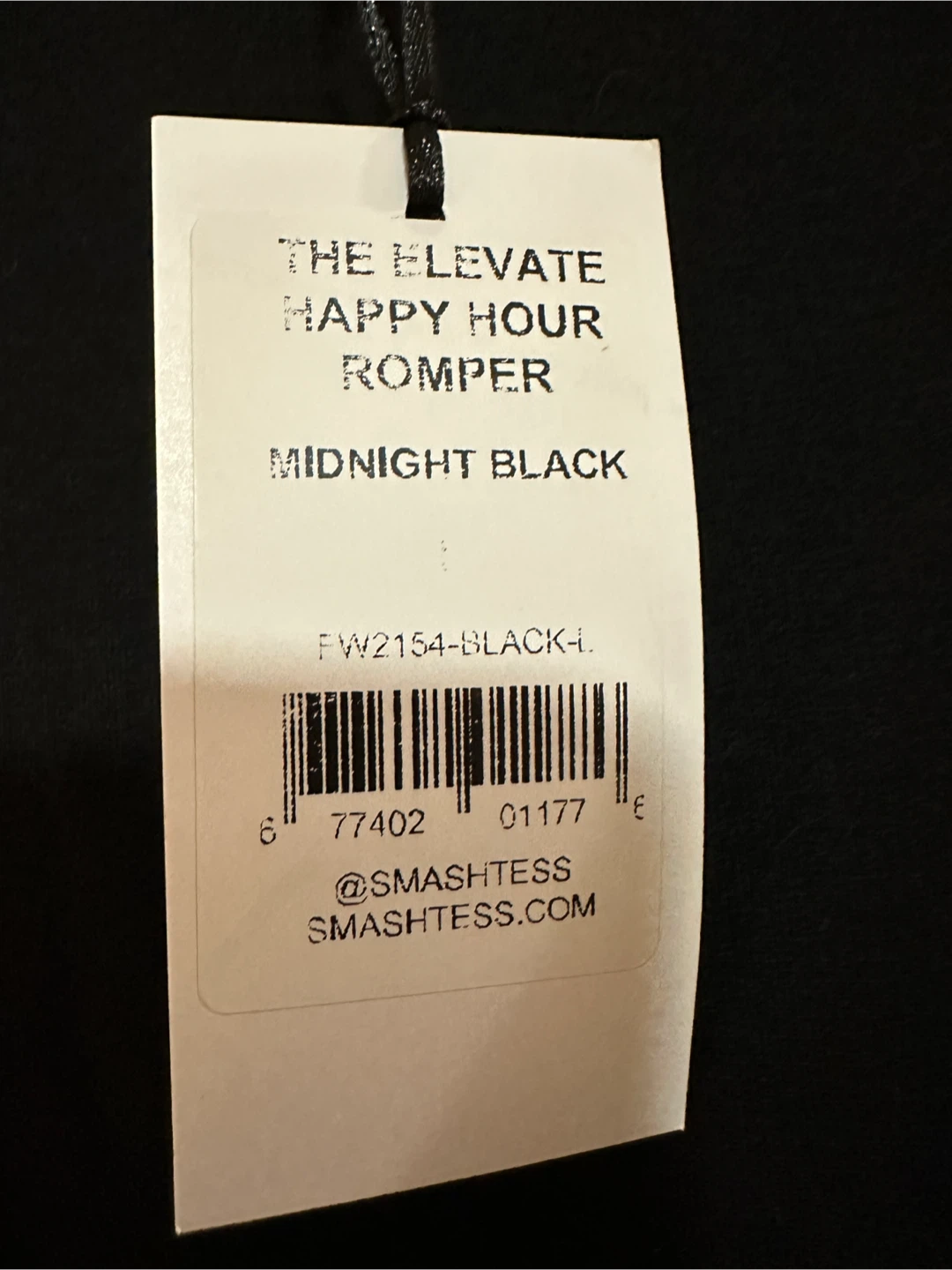 Smash + Tess Happy Hour Romper - Midnight Black - photo 2