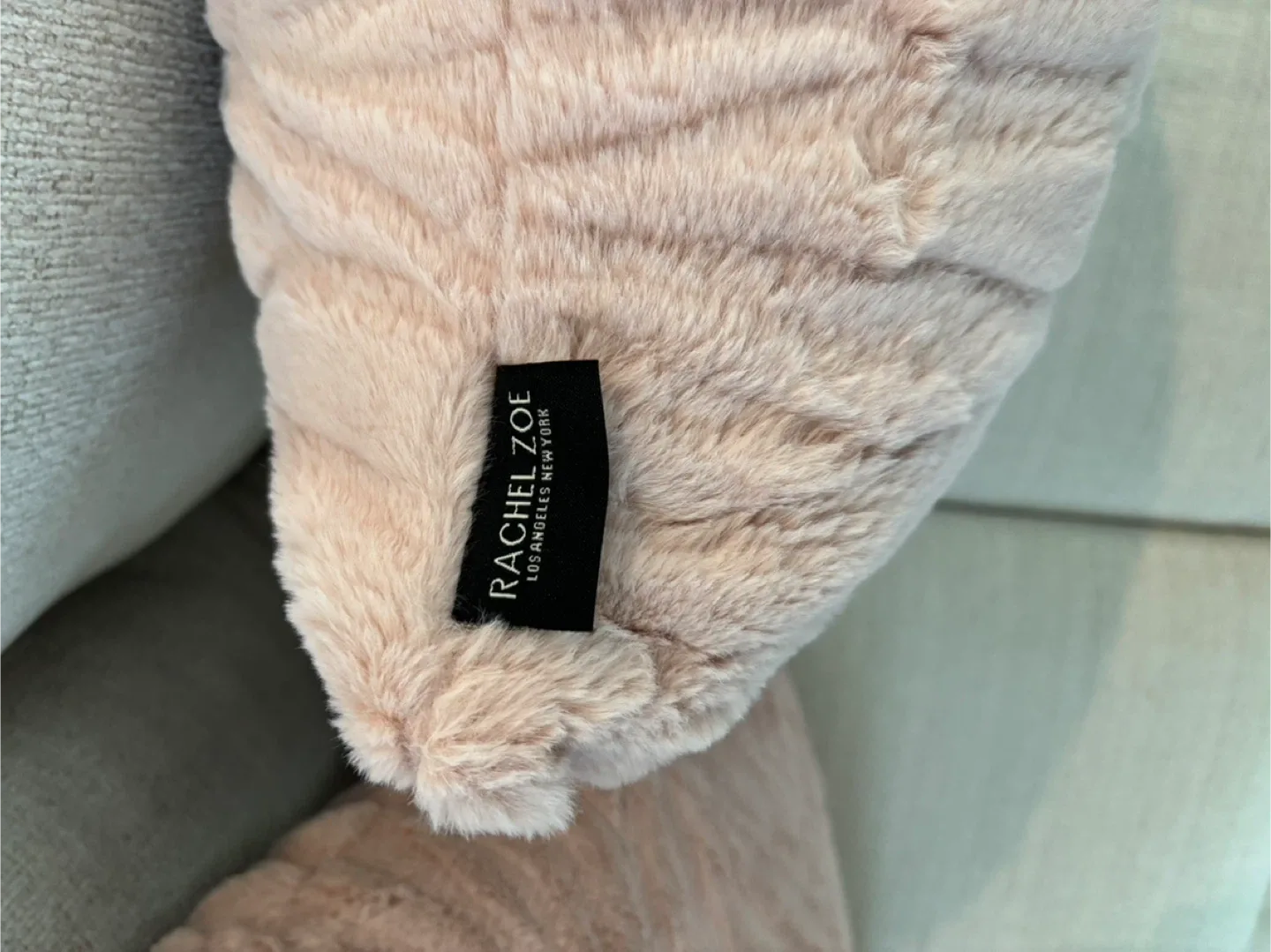 Rachel Zoe Faux Fur Pillow Set - Blush Pink image indicator(2)