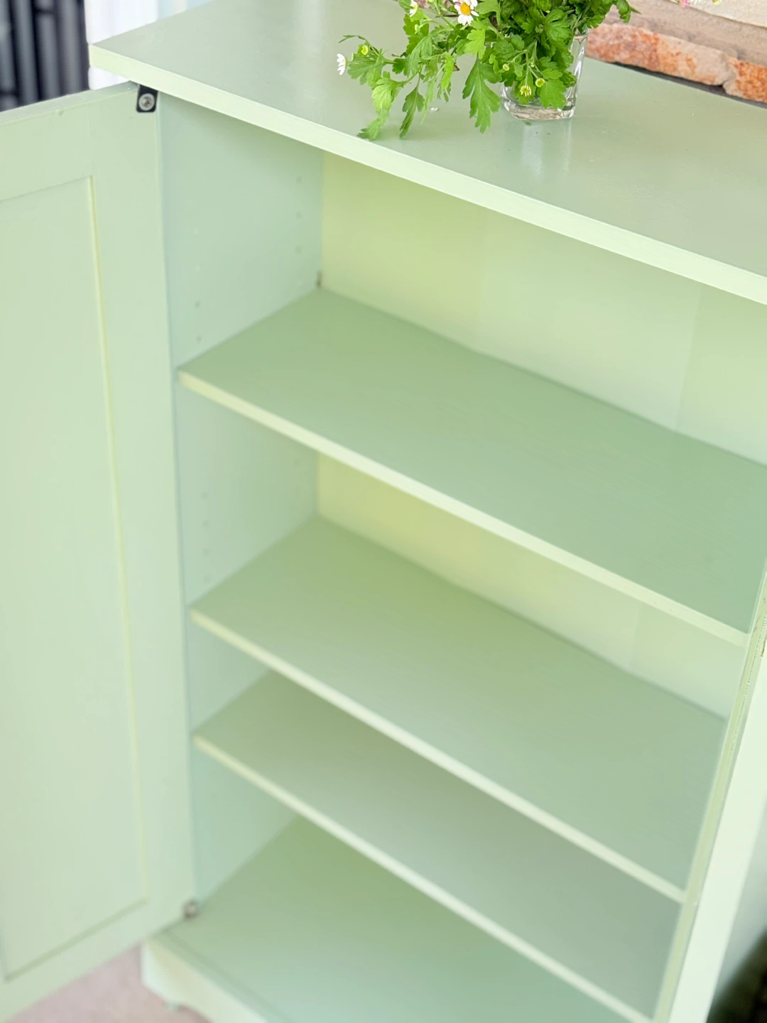 Mint Green Cabinet with Shelves shoes rack - photo 5