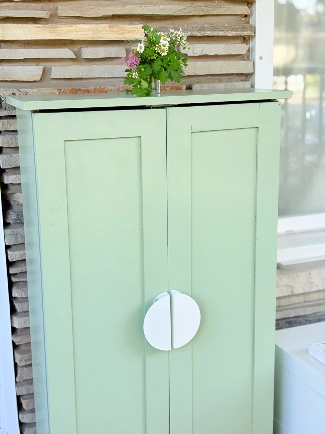 Mint Green Cabinet with Shelves shoes rack - photo 3