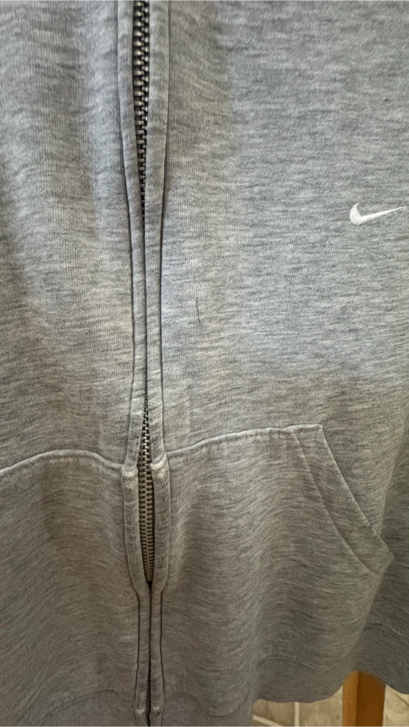 Nike Grey Zip-Up Hoodie - Size M (8-10) - photo 2