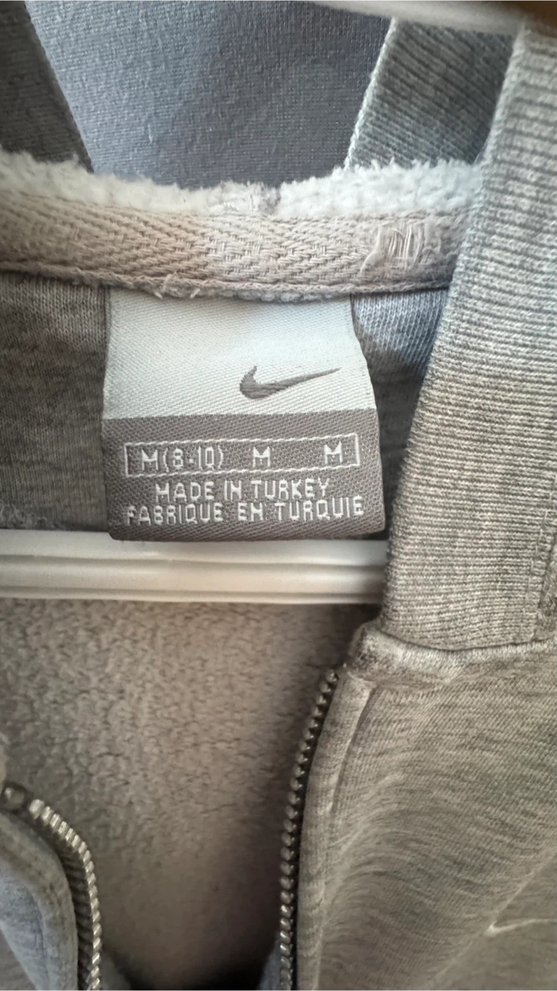 Nike Grey Zip-Up Hoodie - Size M (8-10) - photo 5