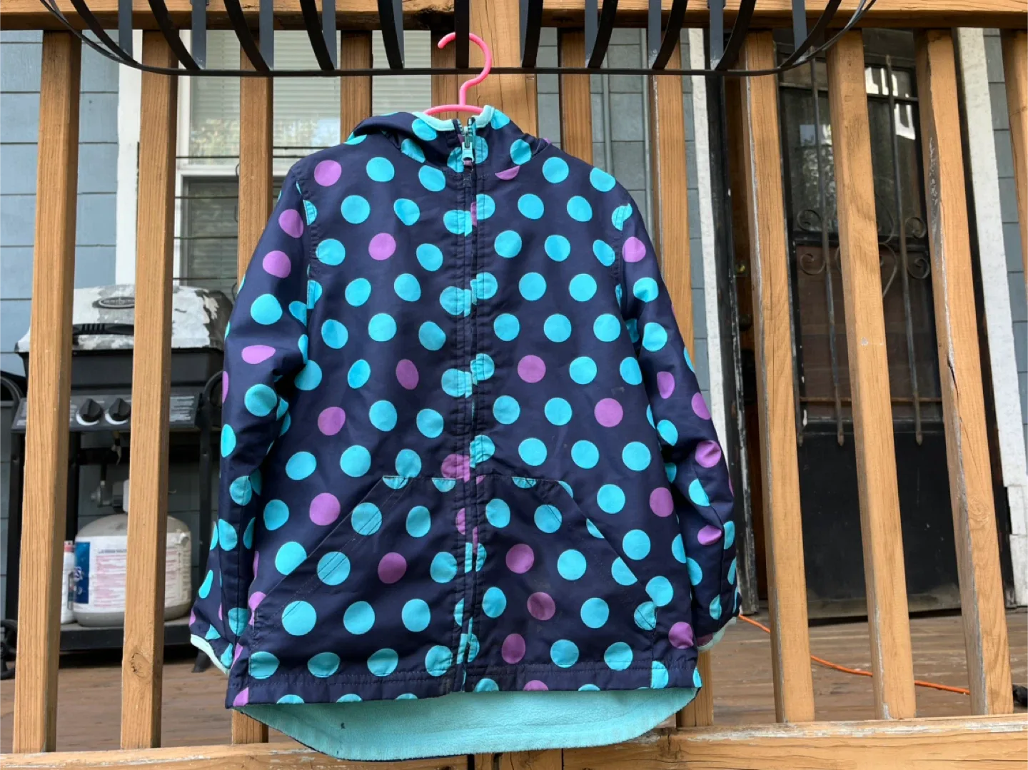 Circo Girls' Polka Dot Rain Jacket Size 4/5 thumbnail