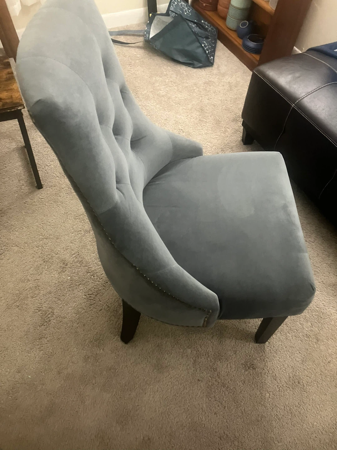 Upholstered Dining Chair - Gray/blue - photo 2