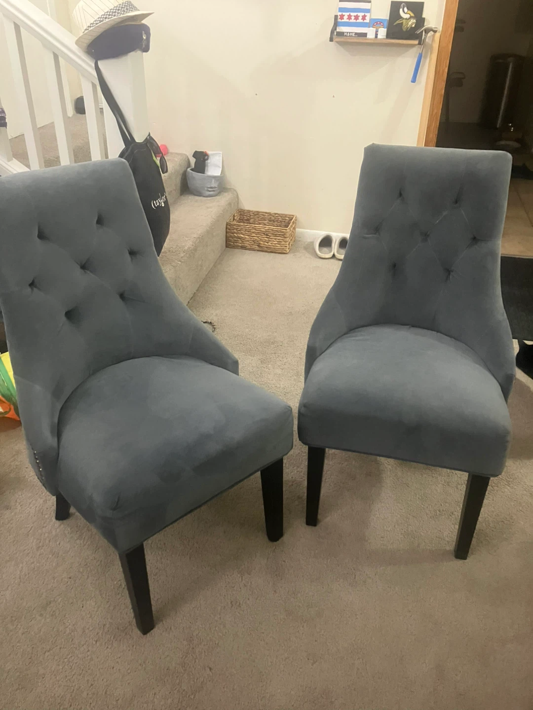 Upholstered Dining Chair - Gray/blue - photo 3
