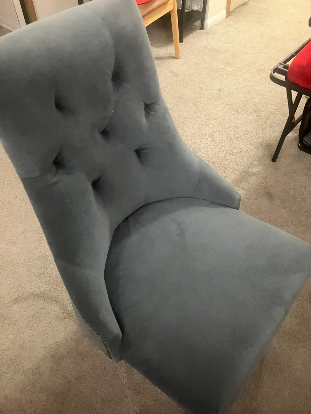 Upholstered Dining Chair - Gray/blue