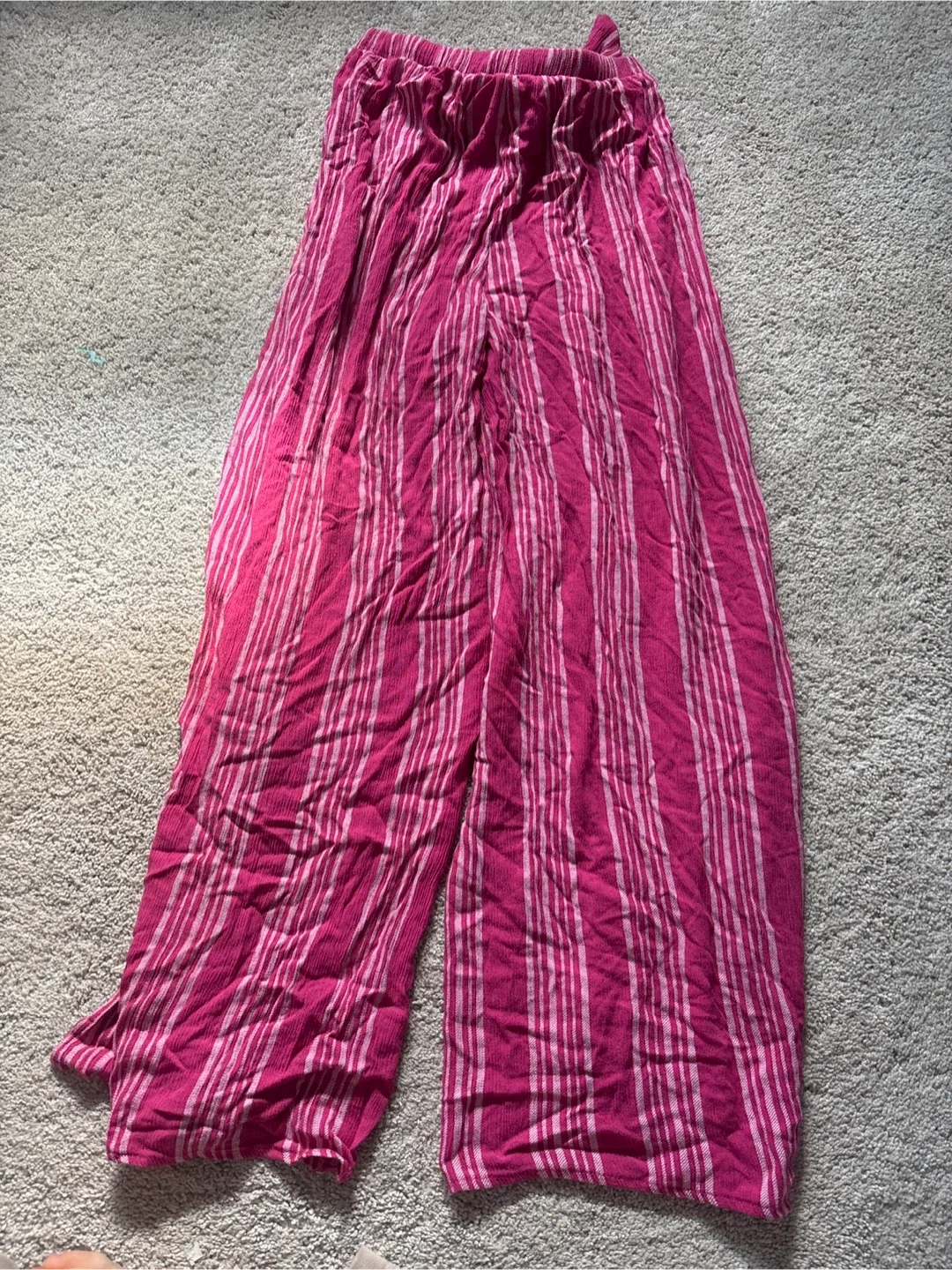 Pink Striped Wide Leg Pants image indicator(2)