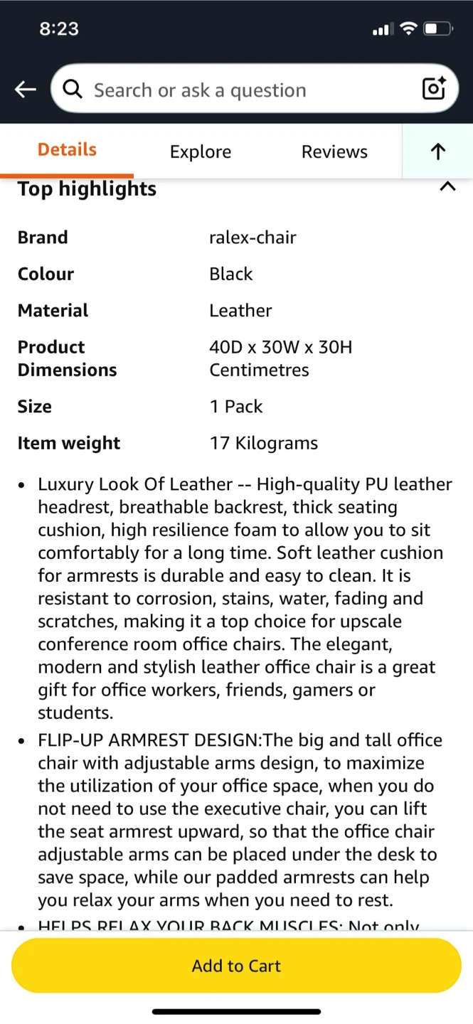 500lb capacity Big & Tall Executive Desk Chair - photo 2