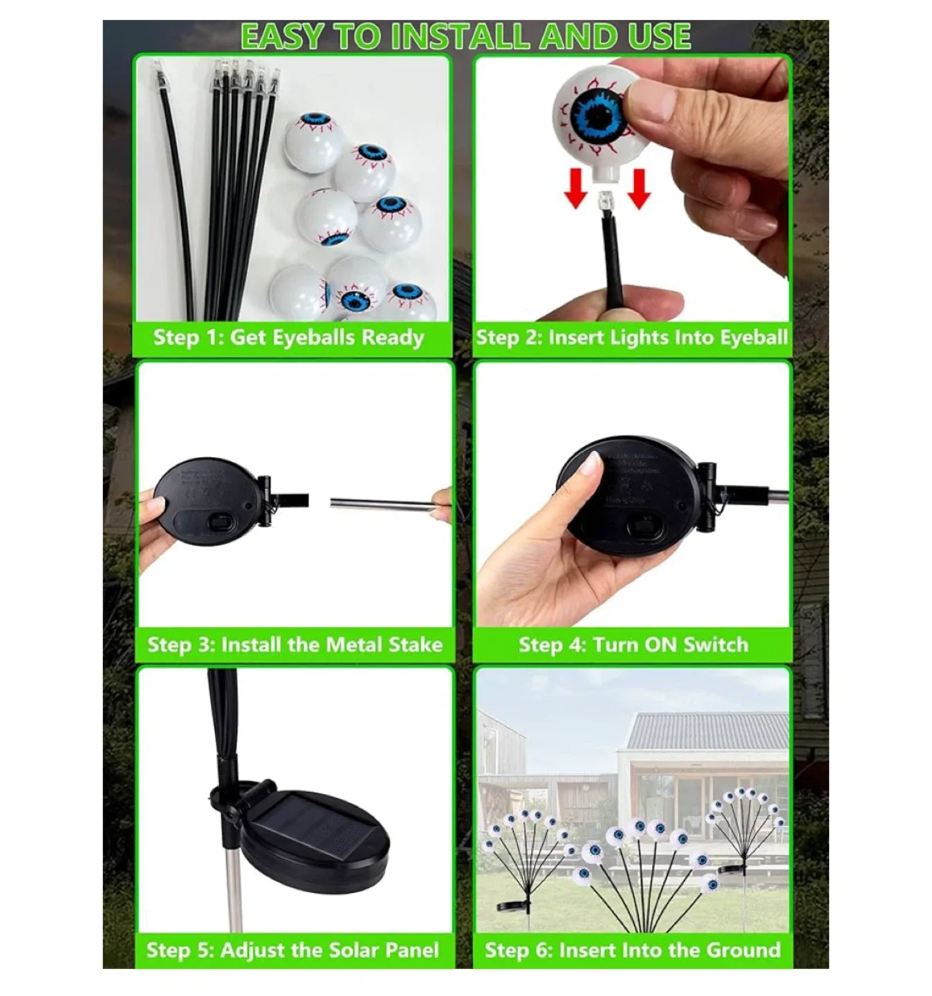 Scary Eyeball Lights - Solar Powered image indicator(4)