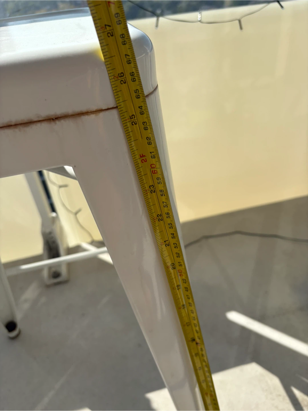 2 White Metal Bar Stool - photo 3