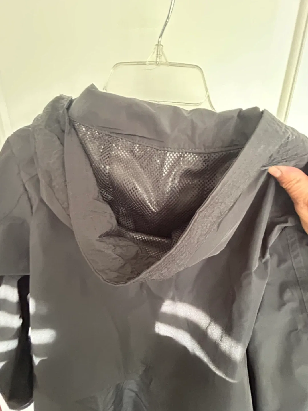 Black Hooded Rain Jacket - women’s small image indicator(4)