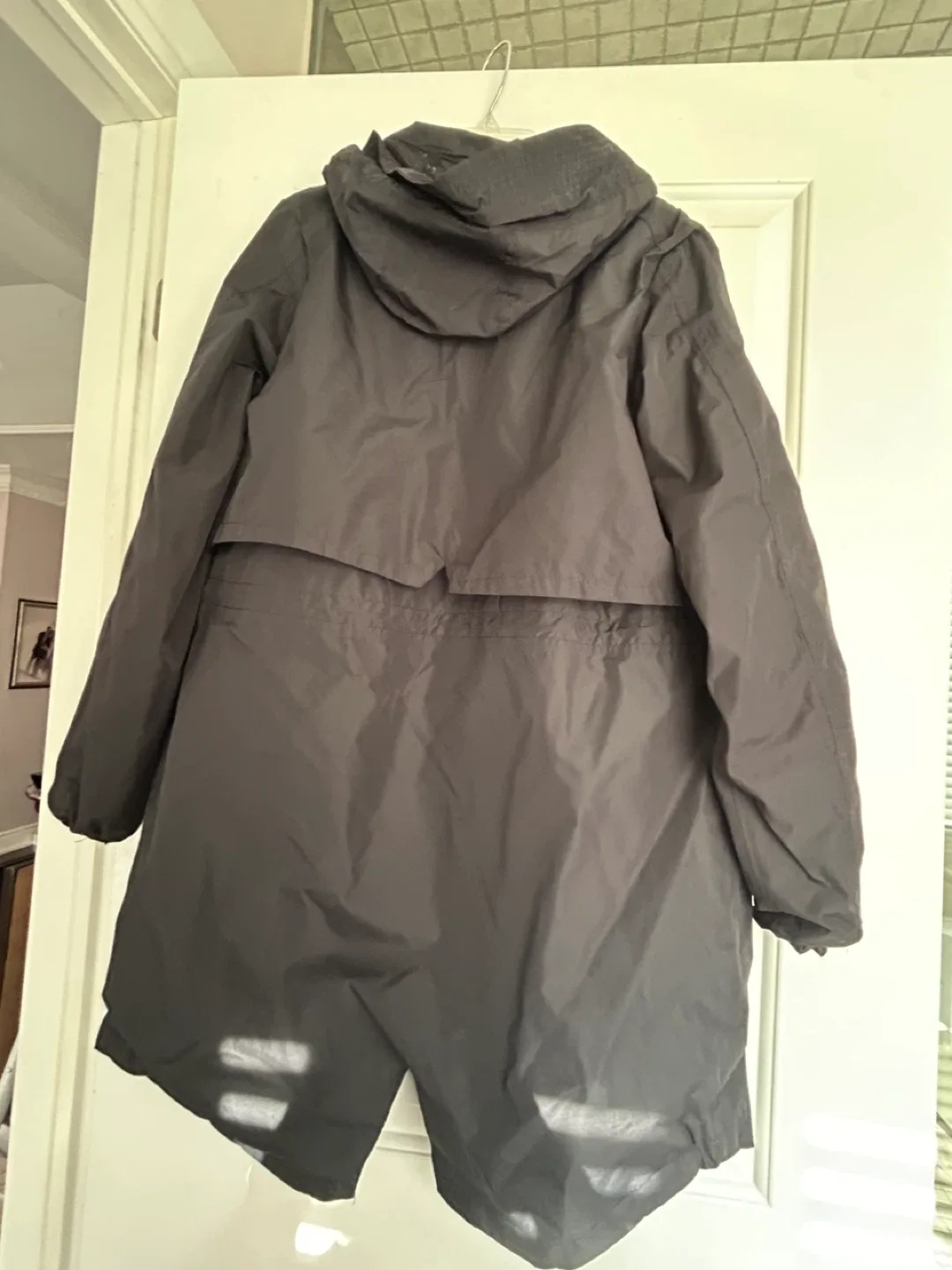 Black Hooded Rain Jacket - women’s small image indicator(5)