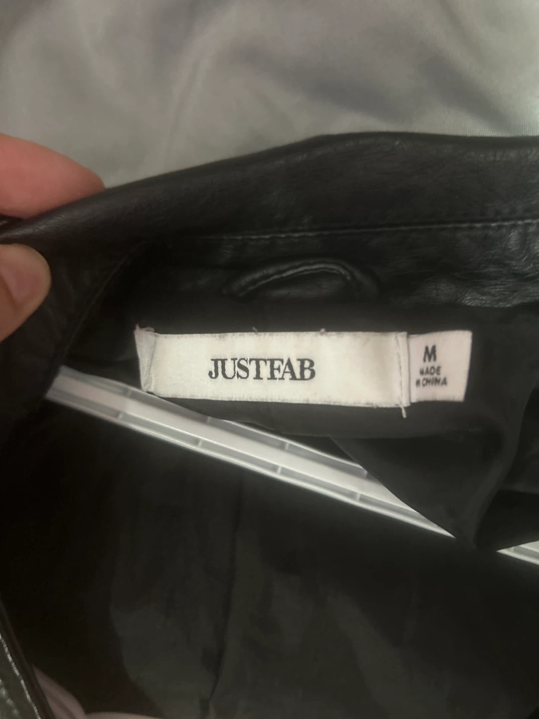 JustFab Black Leather Jacket - Size M - photo 2