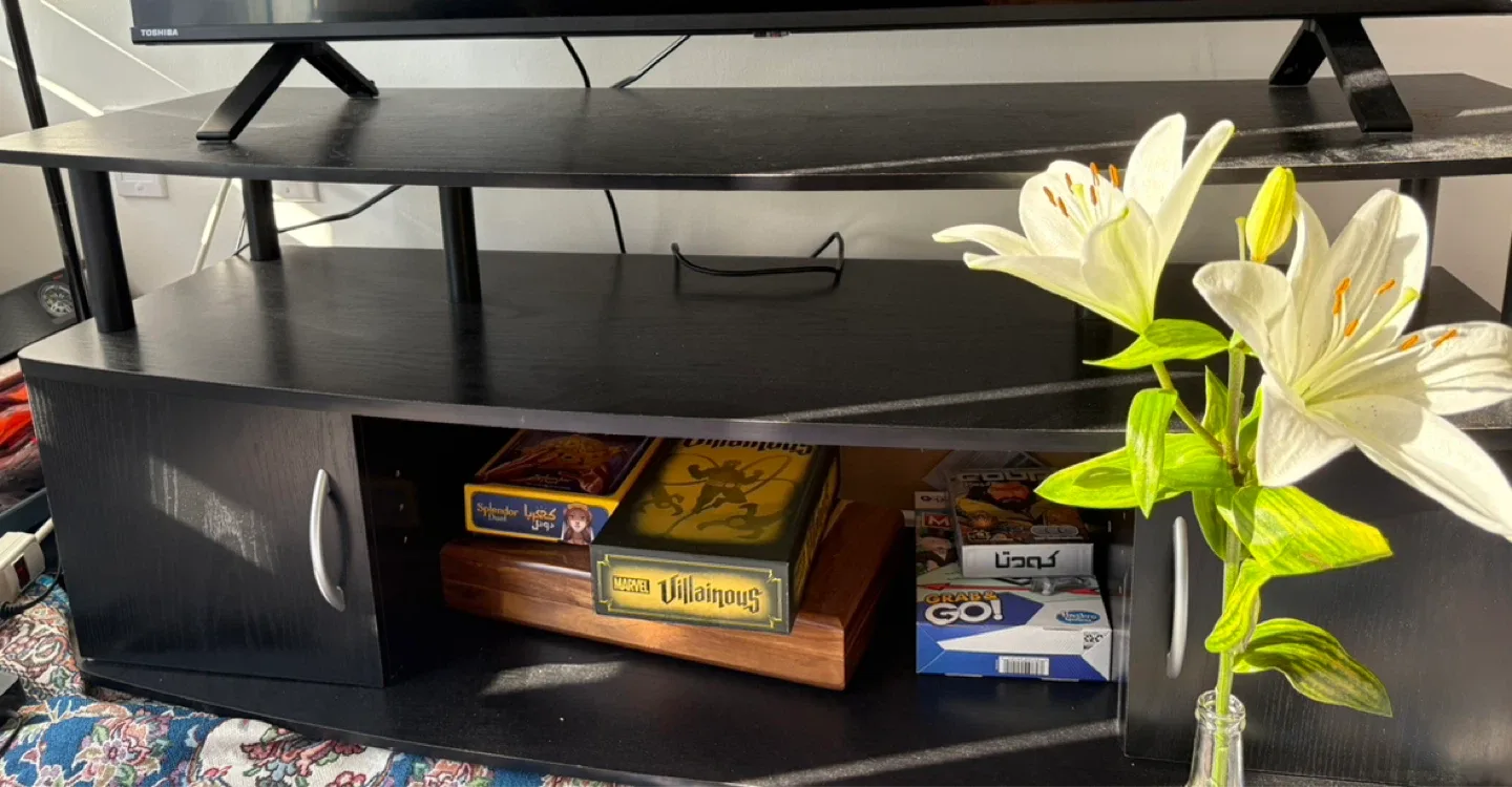 Black TV Stand with Storage