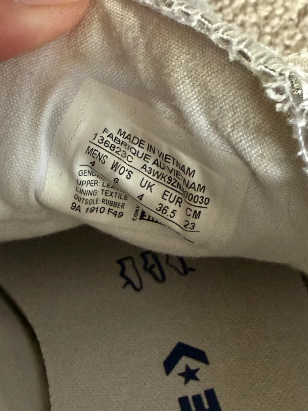 Converse All Star Leather Sneakers - Women’s 6 / Men’s 4 image indicator(2)