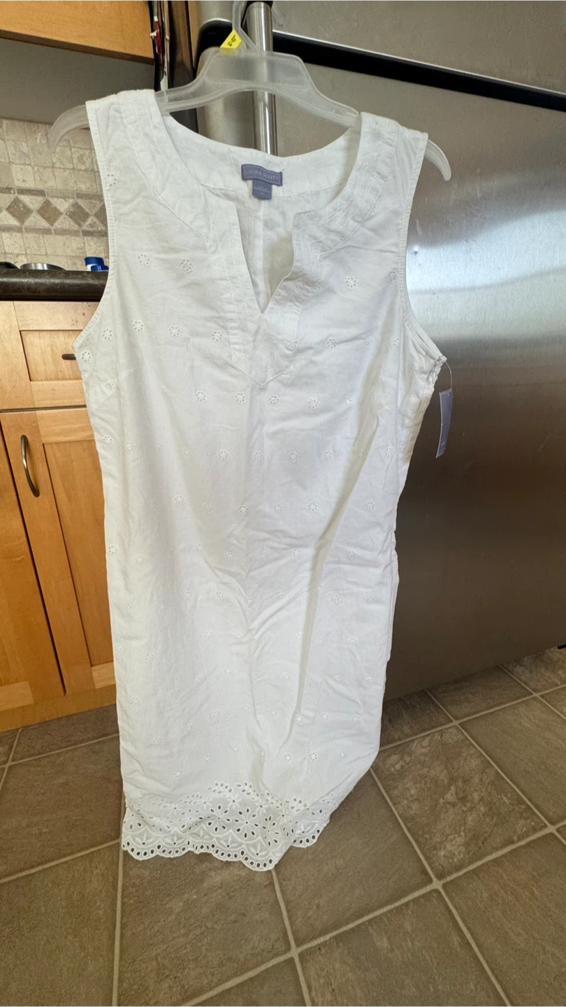 Laura Scott White Dress - Size 14 - photo 3