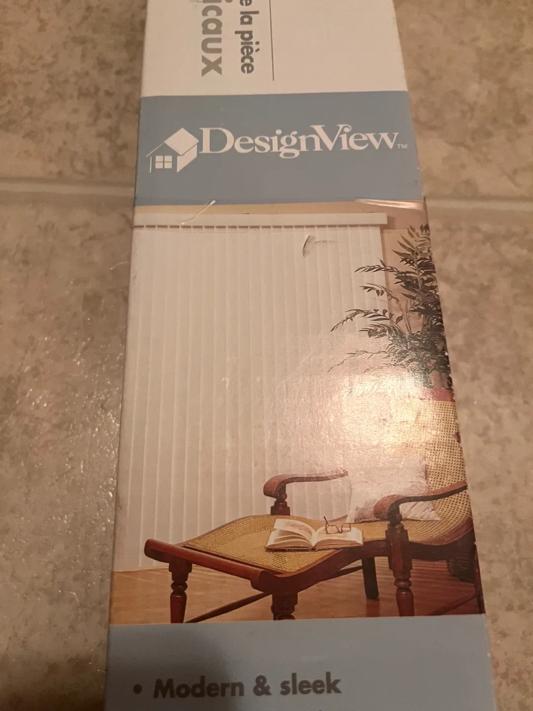DesignView Windsor White Silk Vertical Blinds 78" x 84" thumbnail
