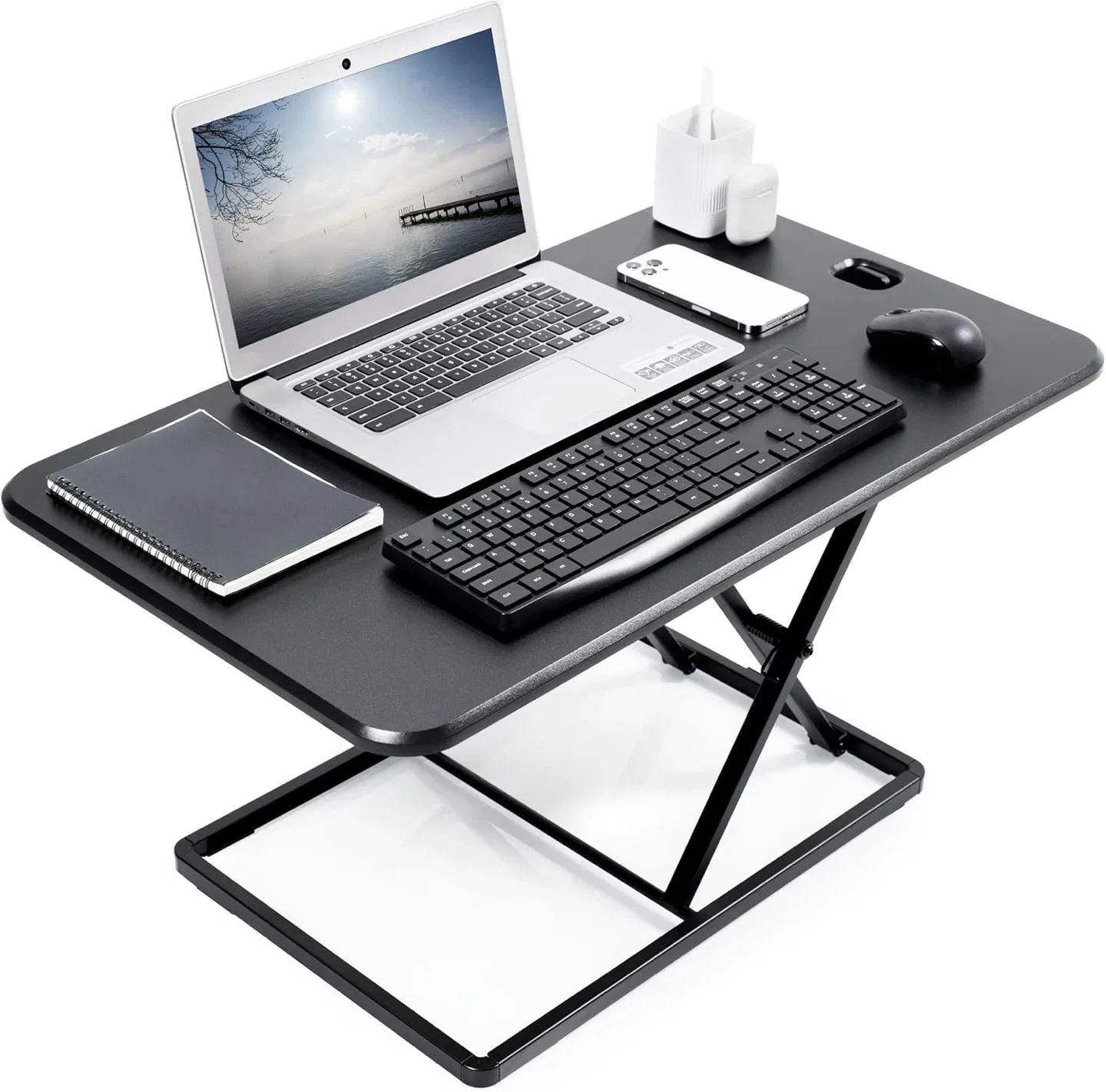 VIVO Black Standing Desk Converter 31.5" thumbnail