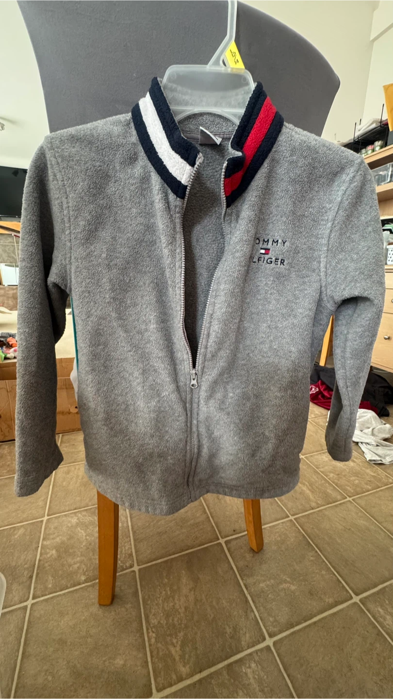 Tommy Hilfiger Grey Fleece Jacket Size 7 - photo 4