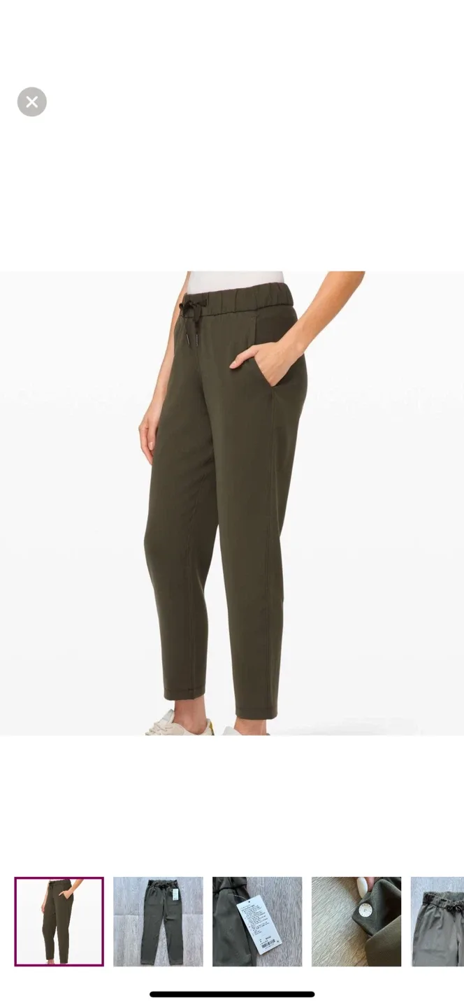 Lululemon Olive Green Softstreme High-Rise Crop Pants image indicator(5)