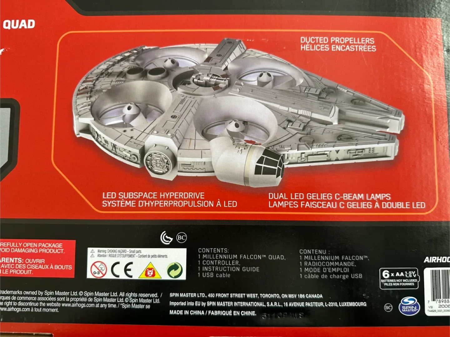 Factory Sealed Air Hogs Star Wars Millennium Falcon Quad image indicator(5)