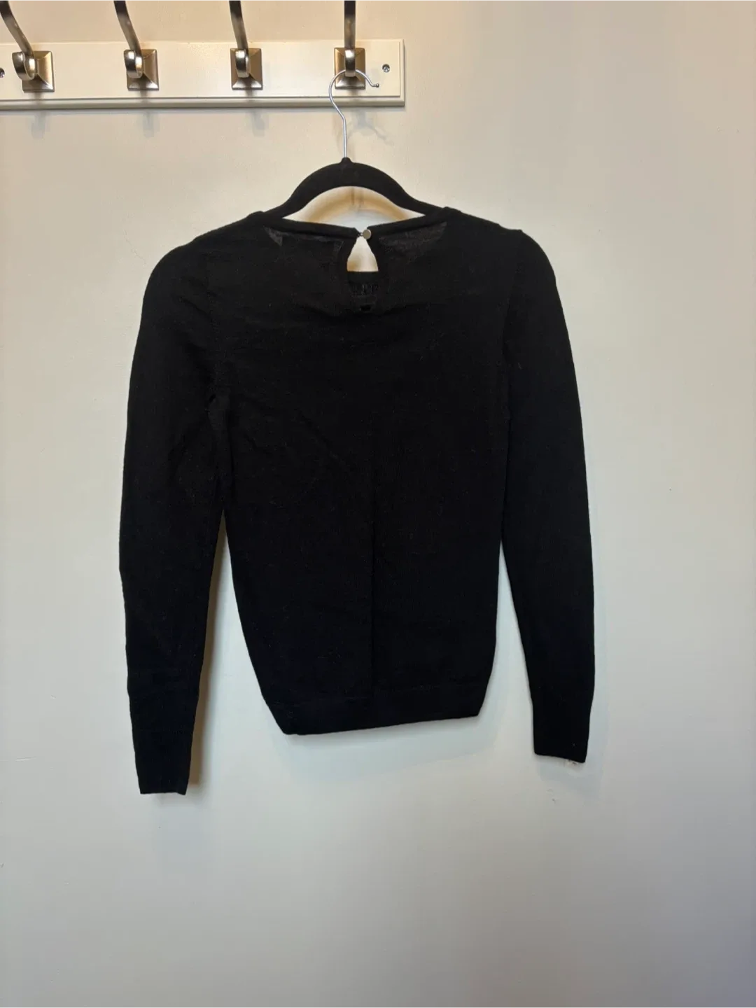 Cynthia Rowley Black Merino Wool Sweater - Size S image indicator(2)