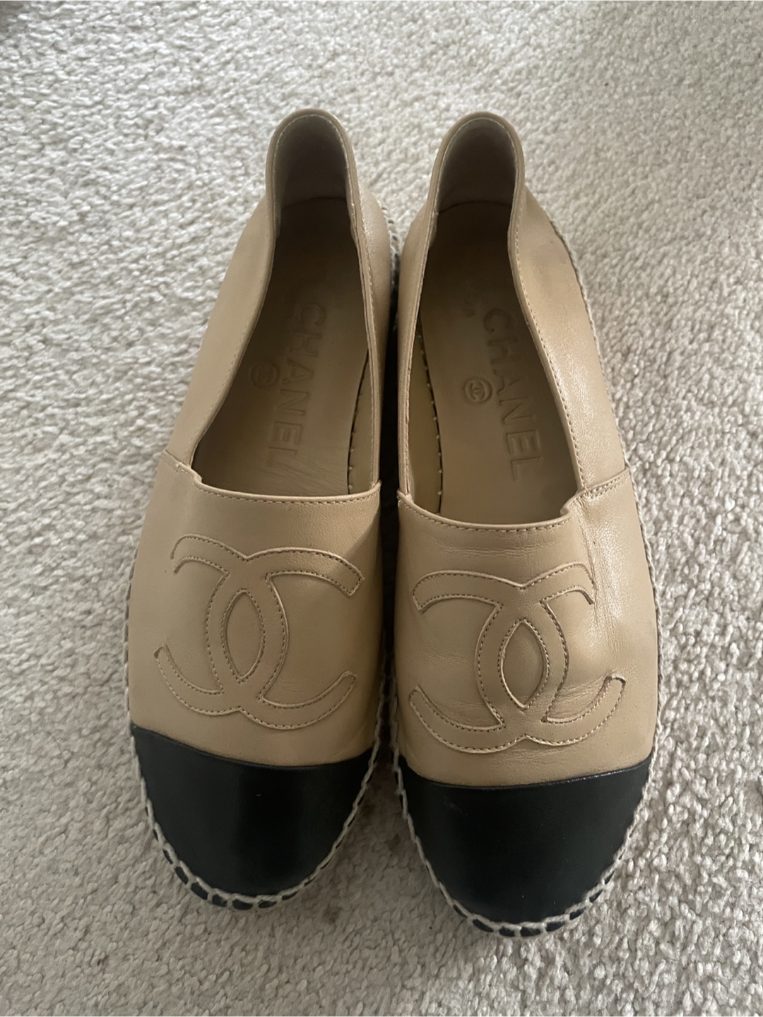 Chanel Espadrilles Beige & Black