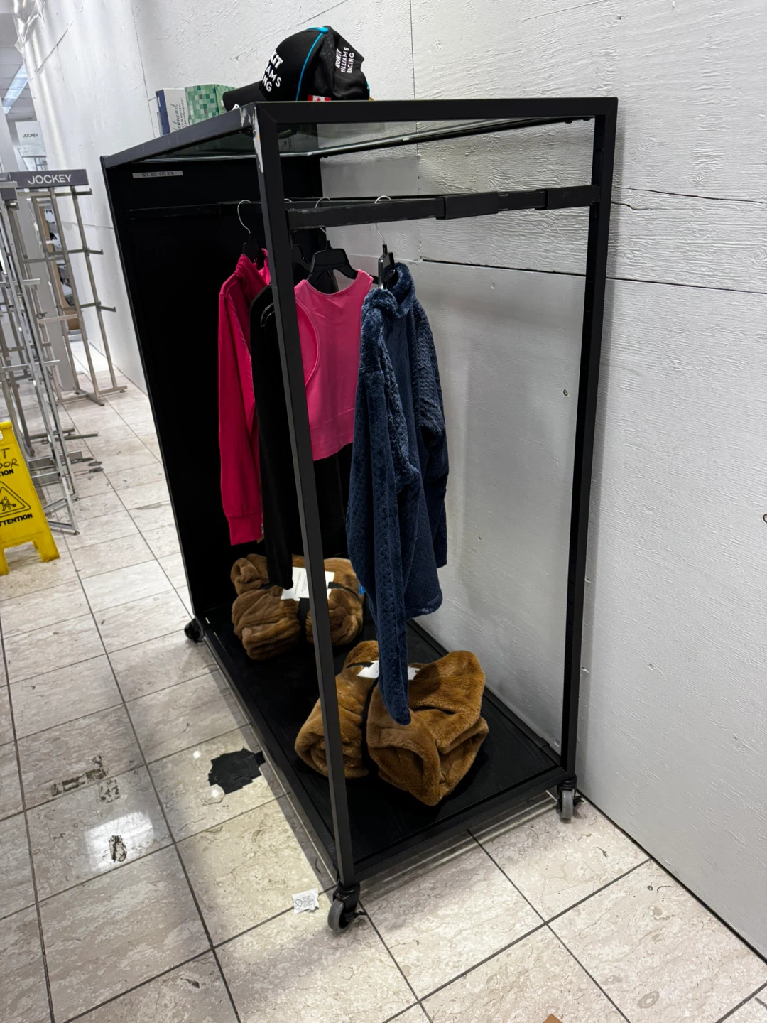 Rolling Clothing Rack with Mirror - photo 4