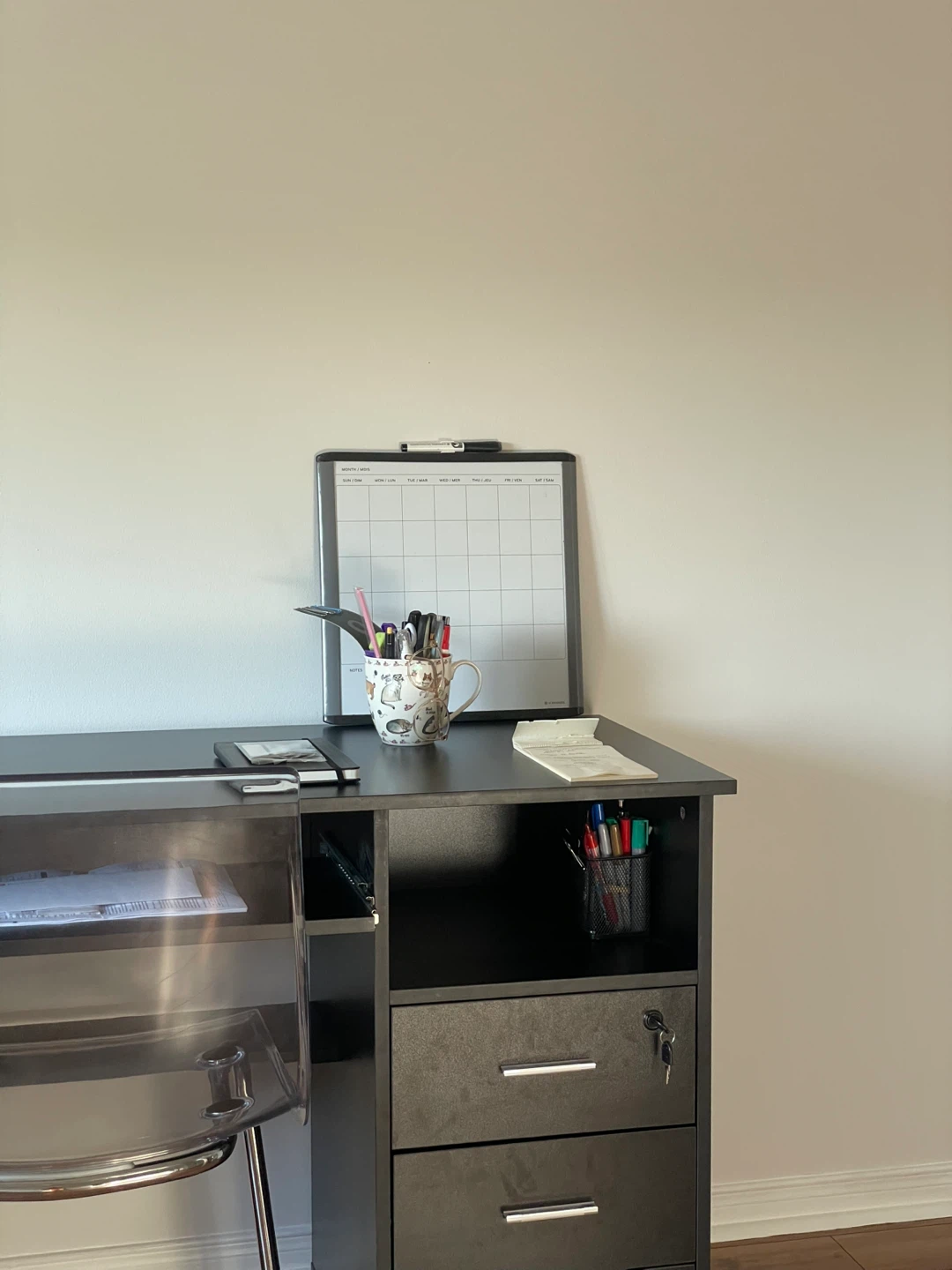 MADESA Black Computer Desk with Storage - photo 2