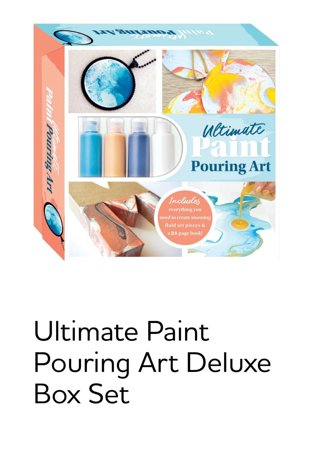 Ultimate Paint Pouring Art Deluxe Box Set + 3 Canvases