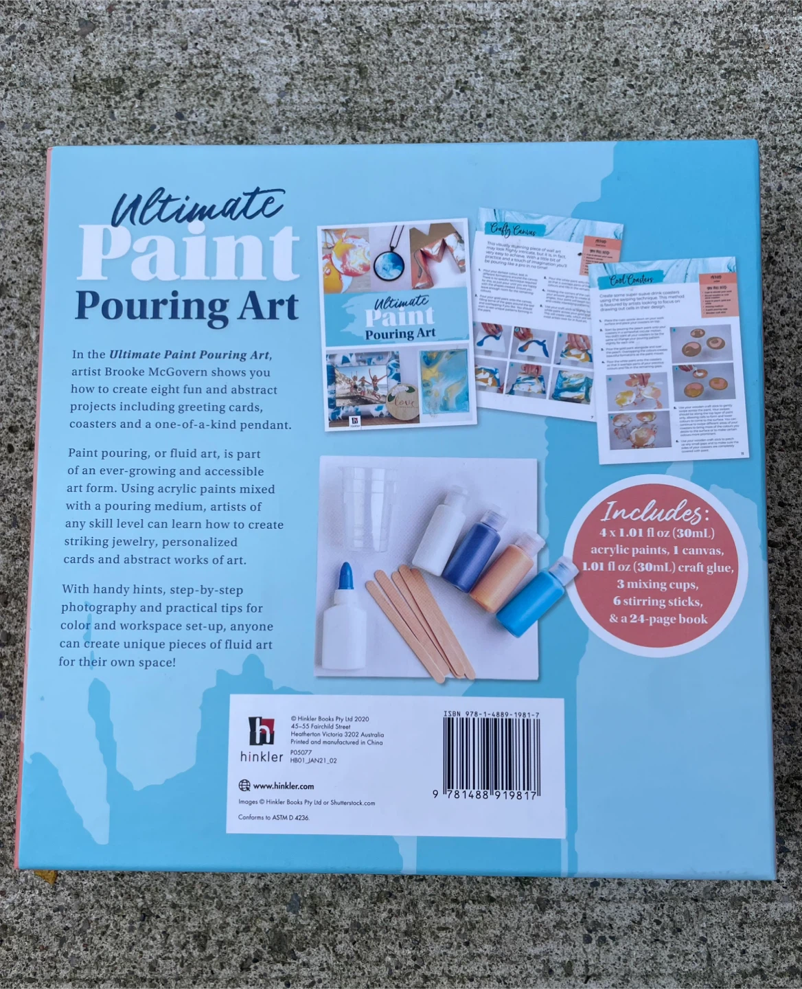 Ultimate Paint Pouring Art Deluxe Box Set + 3 Canvases - photo 5