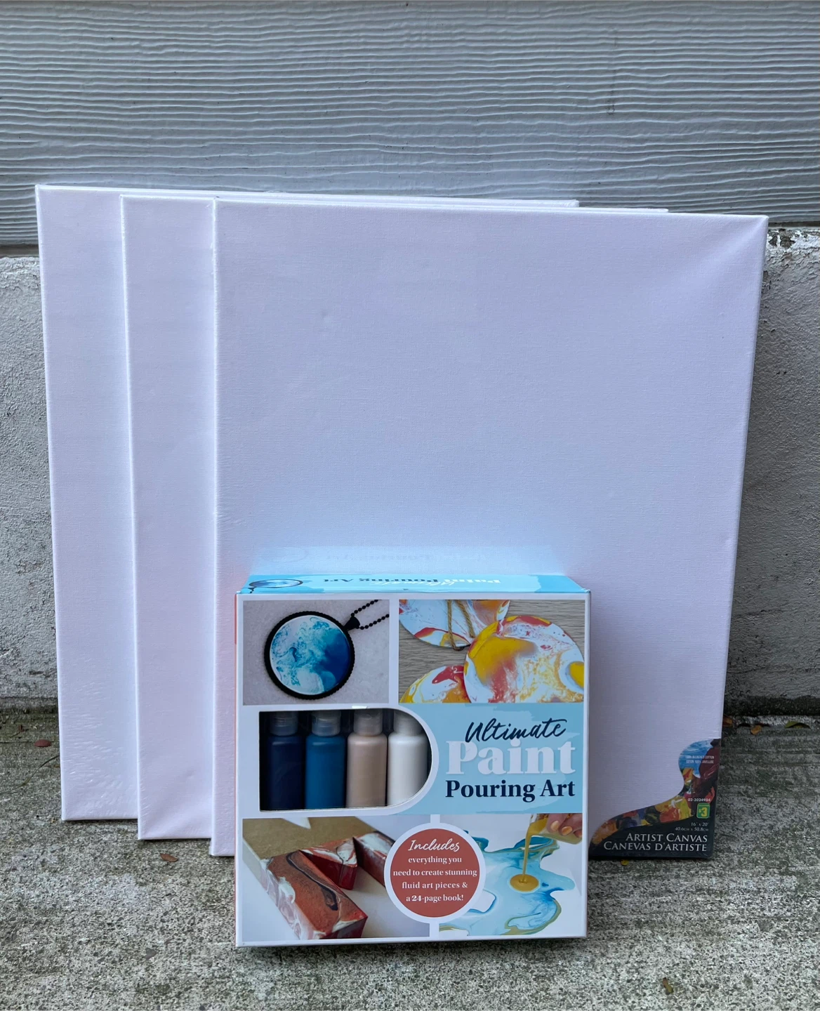 Ultimate Paint Pouring Art Deluxe Box Set + 3 Canvases - photo 3