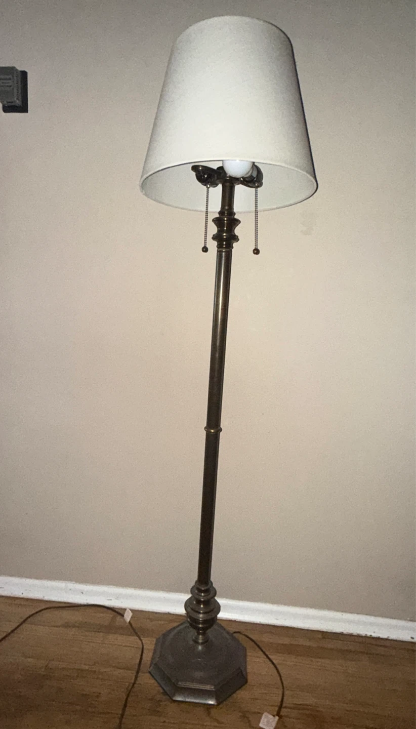 Floor Lamp with White Shade