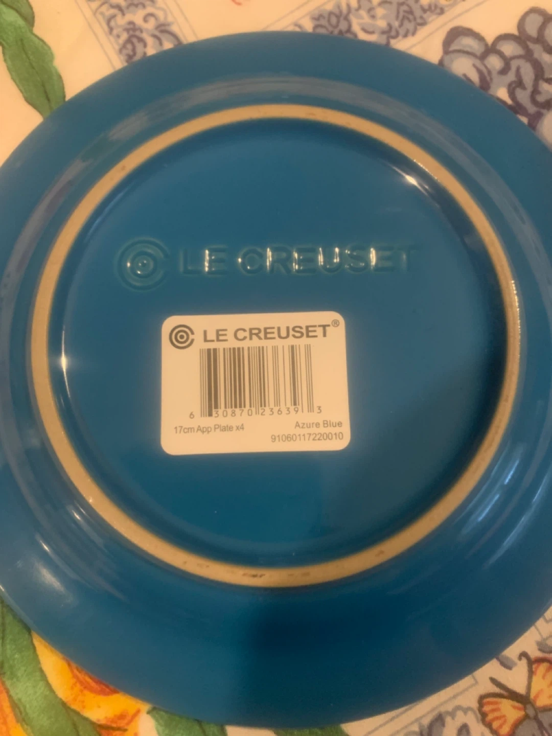 Le Creuset Azure Blue 17cm Appetizer Plates x4 - photo 2