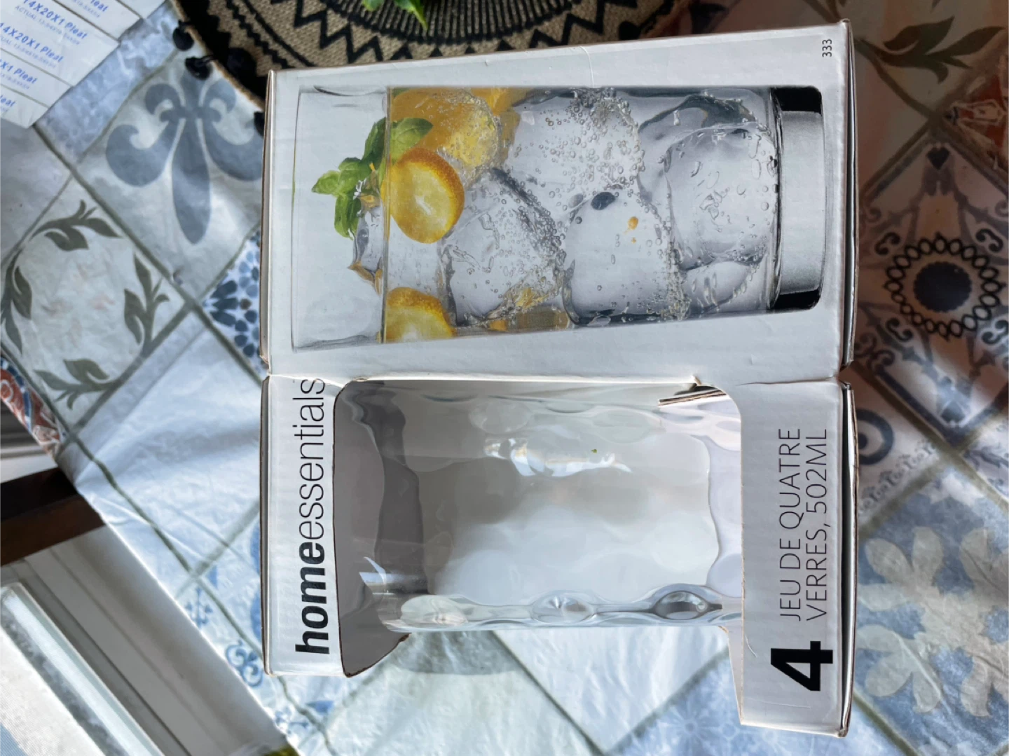 Home Essentials 4-Piece Glass Set - 502mL