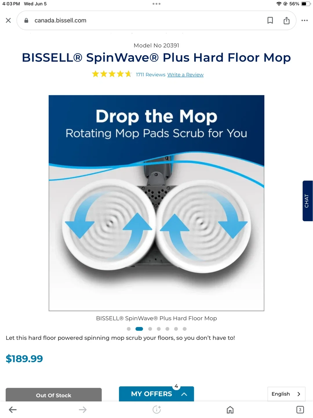 Bissell SpinWave Hard Floor Spin Mop image indicator(8)