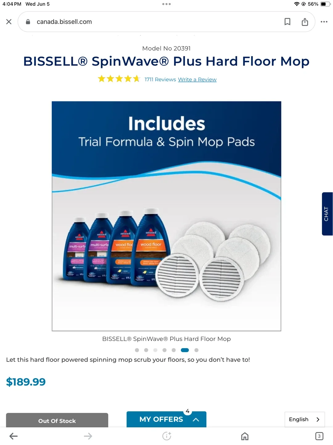 Bissell SpinWave Hard Floor Spin Mop image indicator(7)