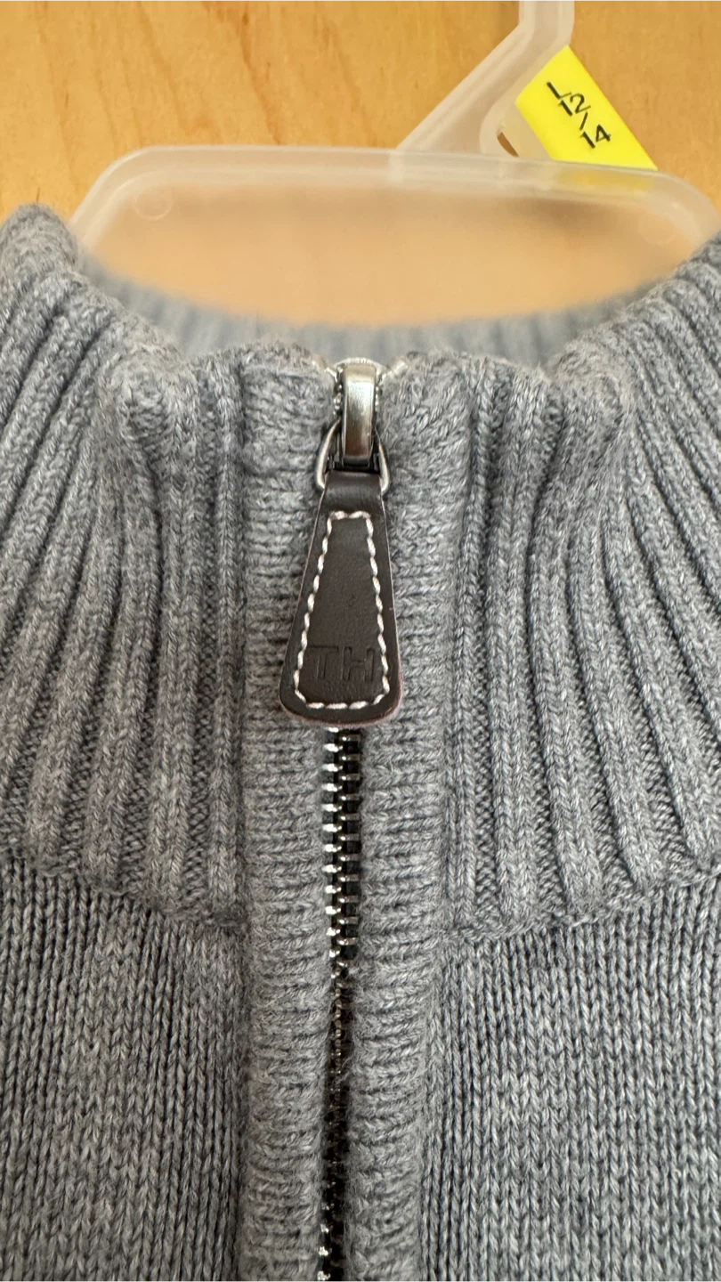 Tommy Hilfiger Grey Zip-Up Sweater - Size M - photo 3