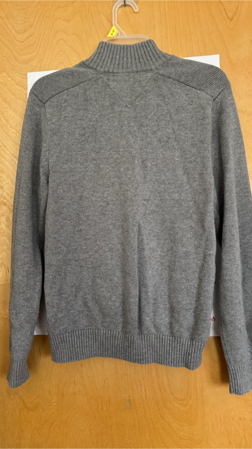 Tommy Hilfiger Grey Zip-Up Sweater - Size M - photo 5