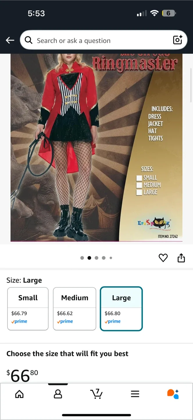 Ringmaster Costume - Size Large image indicator(2)