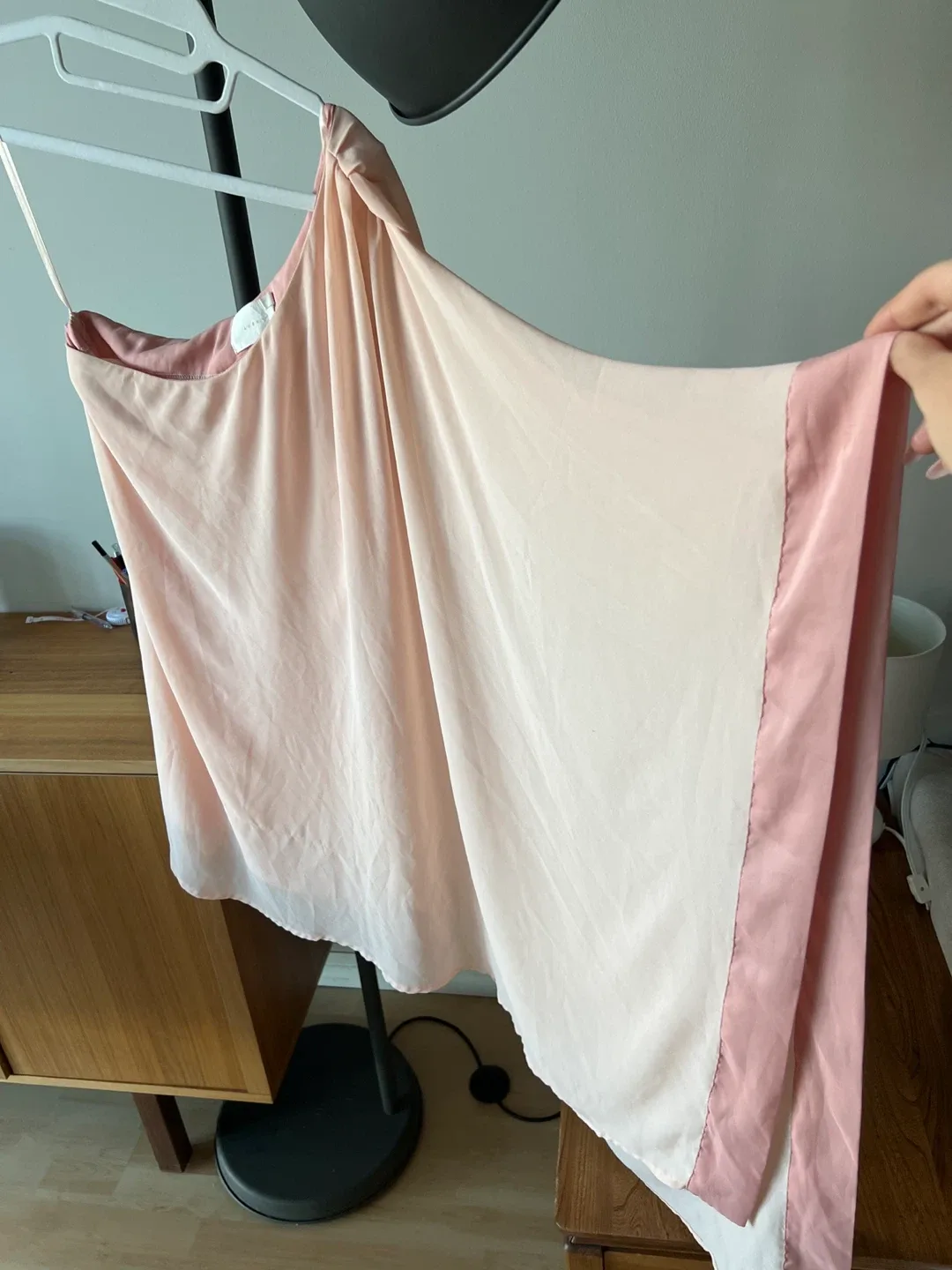 Lush Pink One Shoulder Blouse/dress - Size S image indicator(3)