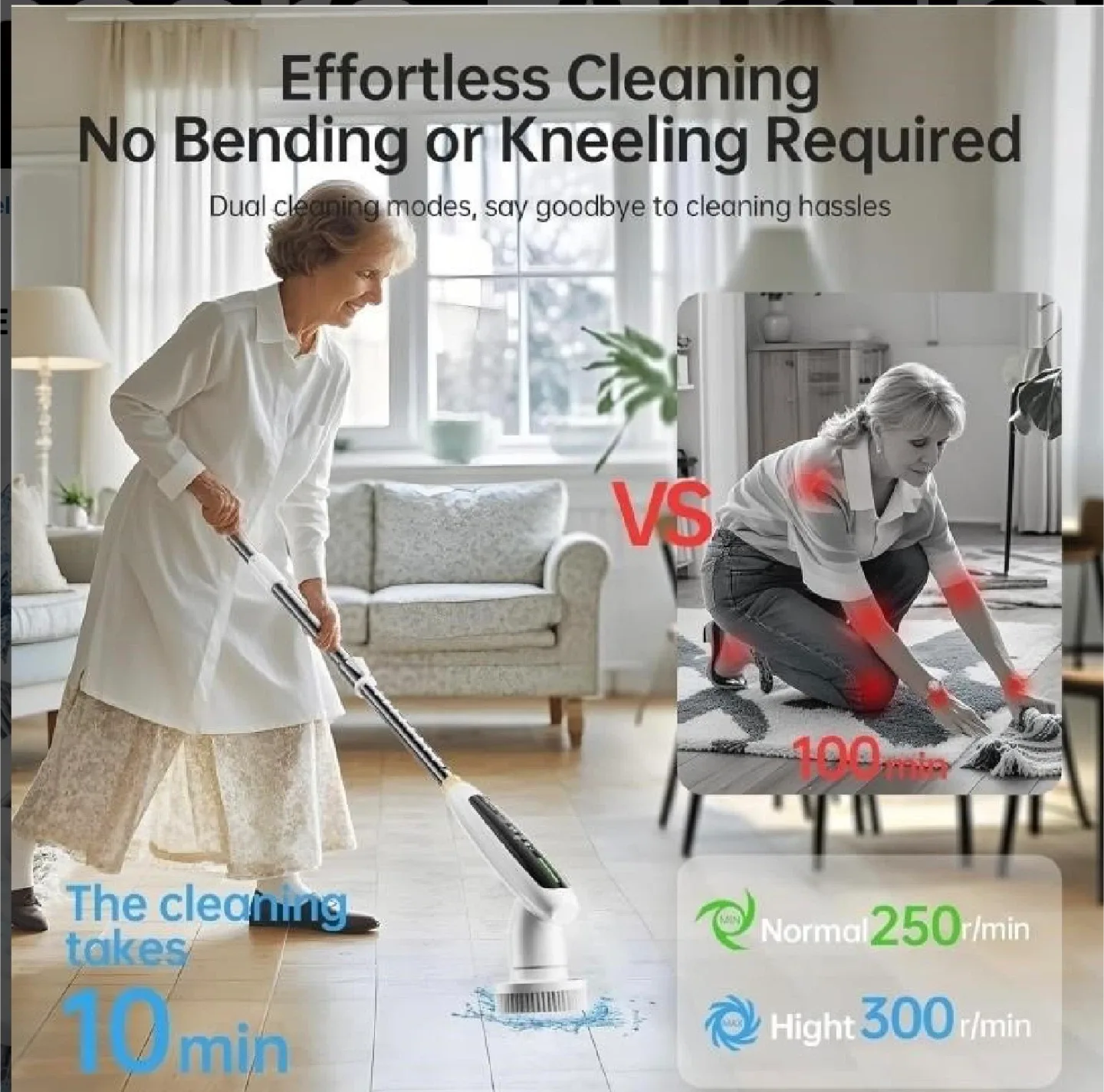 DEPURE SMART ELECTRIC SPIN SCRUBBER, 8 HEADS image indicator(2)