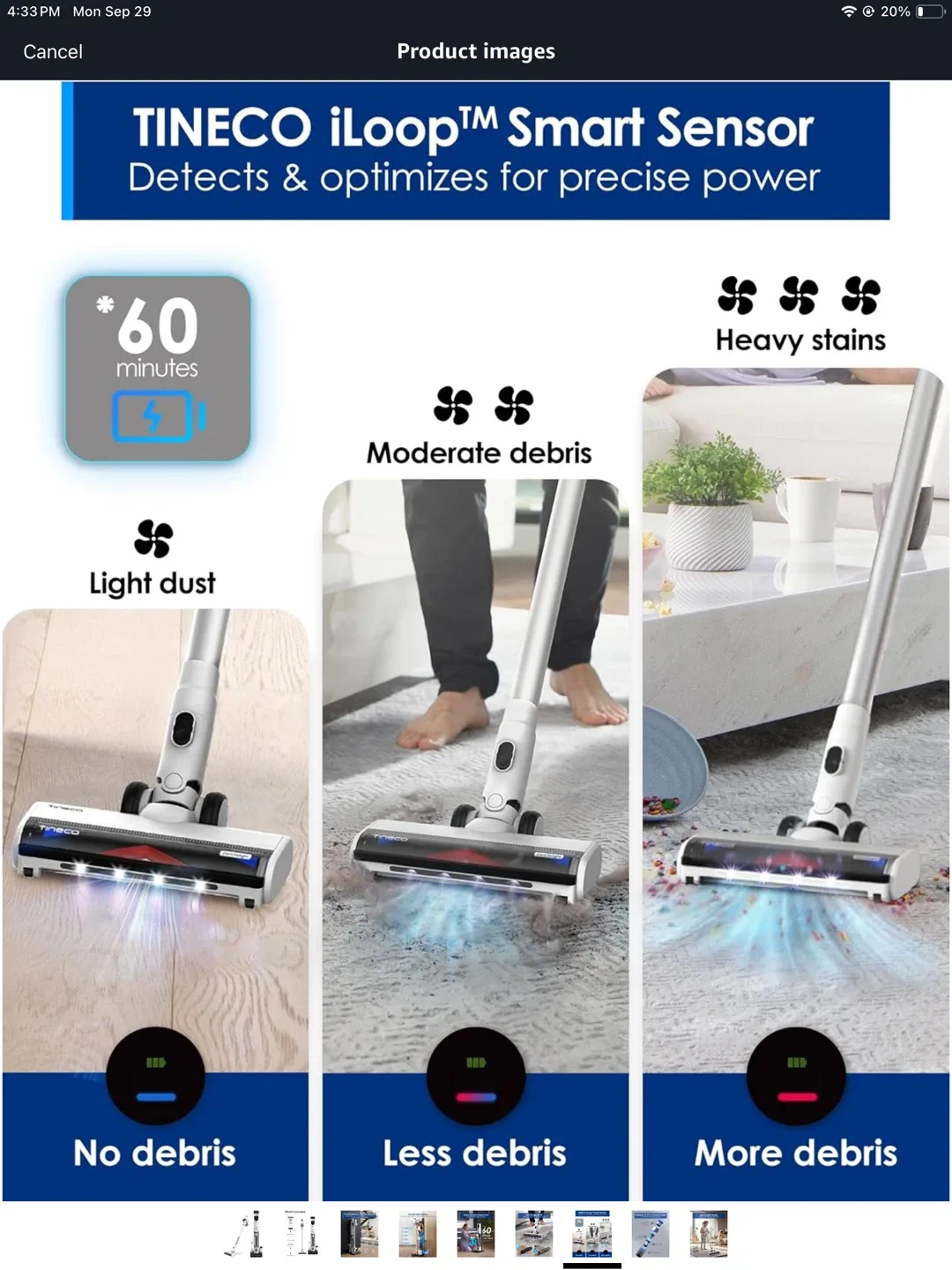 BRAND NEW SELF CLEANING CORDLESS VACCUUM image indicator(6)
