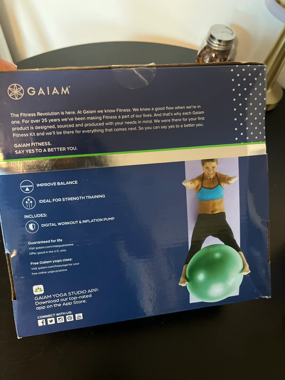 Yoga Ball Gaiam Balance Ball 65cm New in Box - photo 2